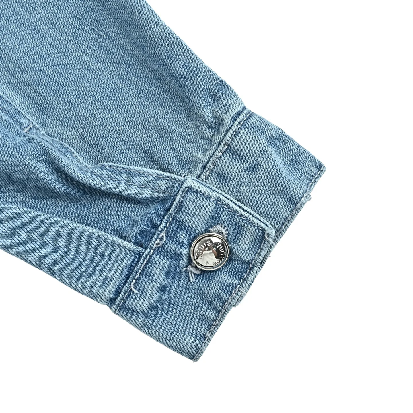 Louis Vuitton/Louis Vuitton washed ripped denim jacket